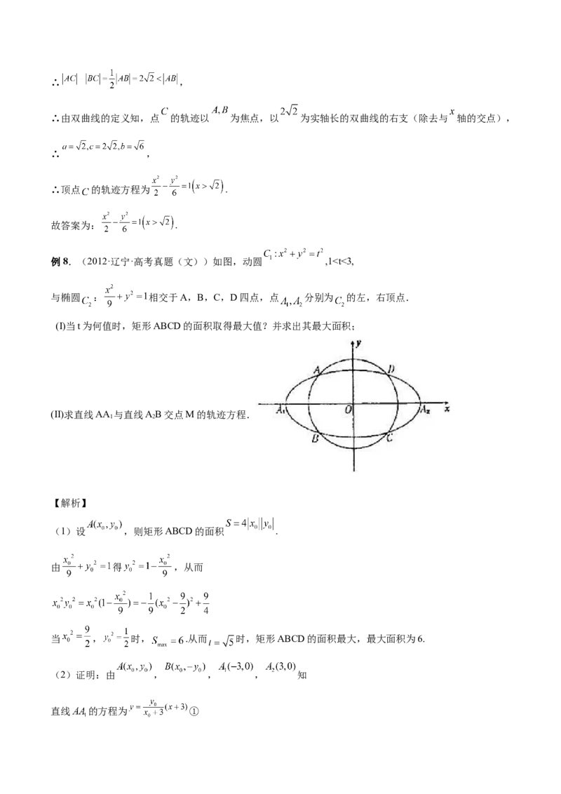 第36讲轨迹方程（解析版）_02高考数学_通用版（老高考）复习资料_2023年复习资料_一轮复习_通用版2023届数学高考一轮教案（Word版，含解析）