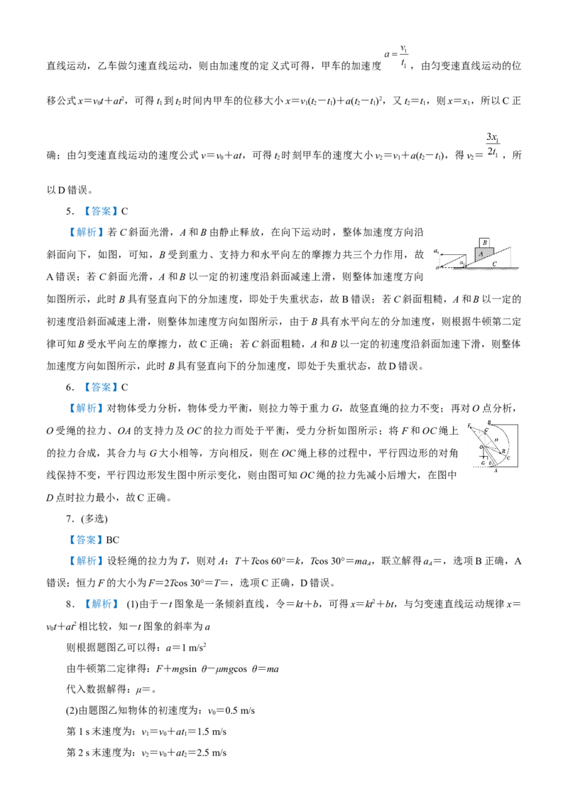 原创（新高考）2021届高考二轮精品专题一力与直线运动学生版_04高考物理_新高考复习资料_2021年新高考资料_2021届（新高考）物理二轮精品专题