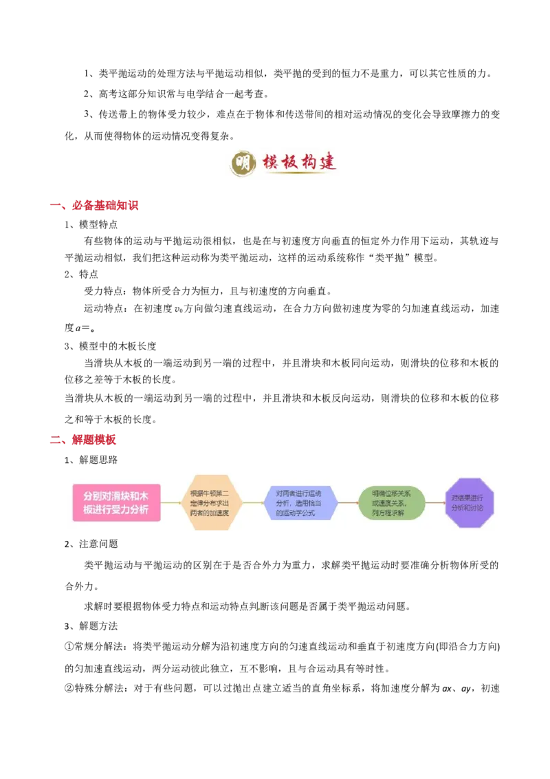 模板04曲线运动（六大题型）（解析版）_04高考物理_2025年新高考资料_二轮复习_2025年高考物理答题技巧与模板构建339420717