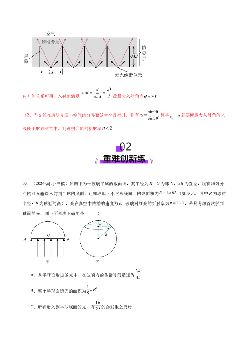 专题16光学电磁波（练习）（解析版）_04高考物理_2025年新高考资料_二轮复习_上好课2025年高考物理二轮复习讲练测（新高考通用）3381829