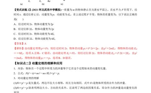 专题9.1动量和动量定理讲解析版_04高考物理_新高考复习资料_2022年新高考复习资料_2022年高考物理一轮复习讲练测（新教材新高考）