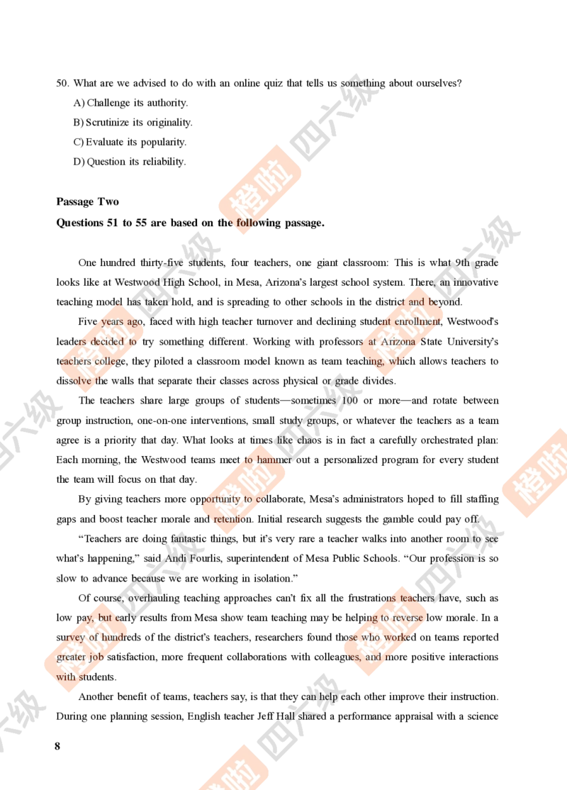 05.2024年12月六级（第三套）-试题6-12_最新更新，视频都在这_2026，6月六级速转存易和谐_0、2025年12月六级_06.橙啦六级全程班石雷鹏_00.讲义_真题