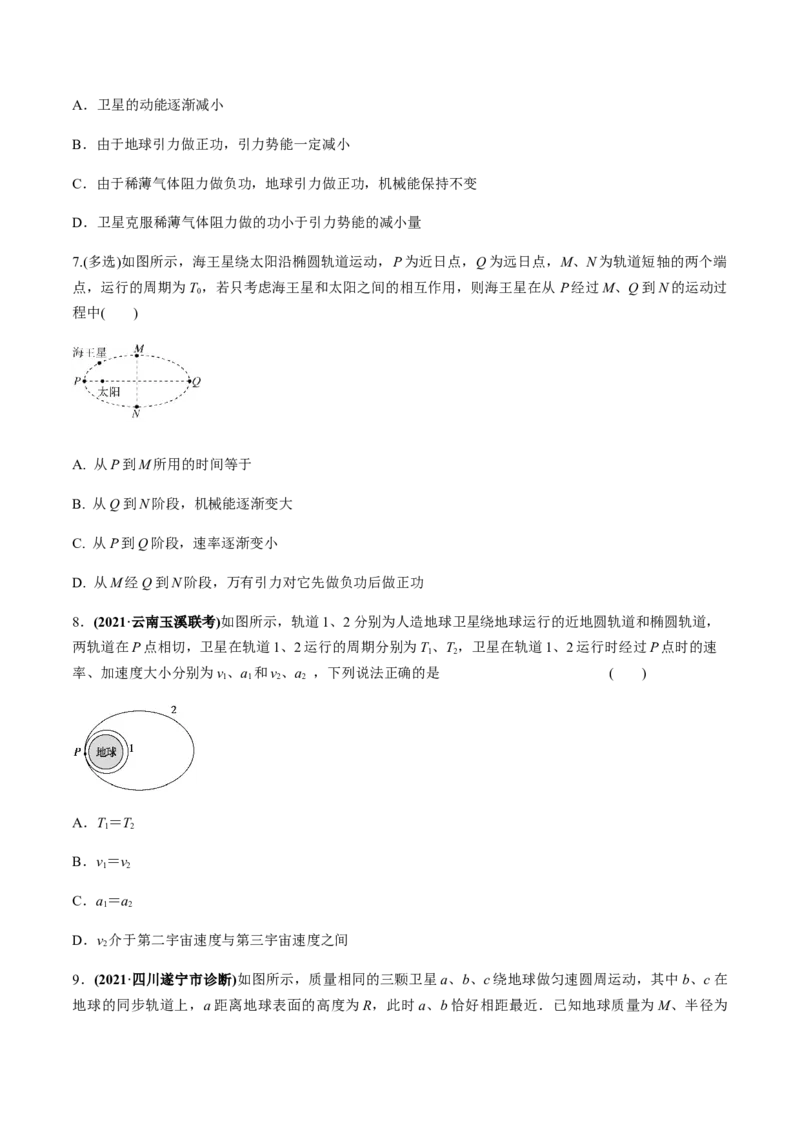 专题5.2宇宙航行及天体运动四类热点问题练原卷版_04高考物理_新高考复习资料_2022年新高考复习资料_2022年高考物理一轮复习讲练测（新教材新高考）