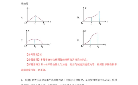 模型3运动图像模型（解析版）_04高考物理_新高考复习资料_2024新高考复习资料_二轮复习资料_2024高考物理二轮复习80模型最新模拟题专项训练_教师版（含答案解析）