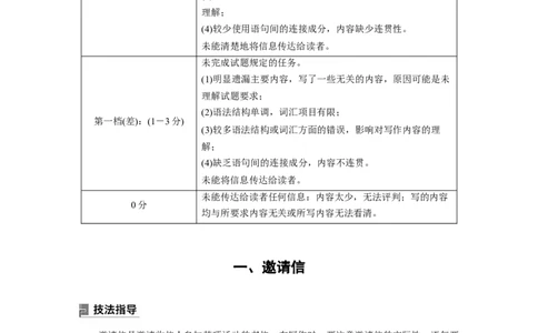 第一章　一、邀请信_03高考英语_新高考复习资料_2024年新高考资料_一轮复习资料_完2024英语步步高大一轮复习（课件+讲义）_2024年高考英语一轮复习讲义（新人教版）_写作速成手册