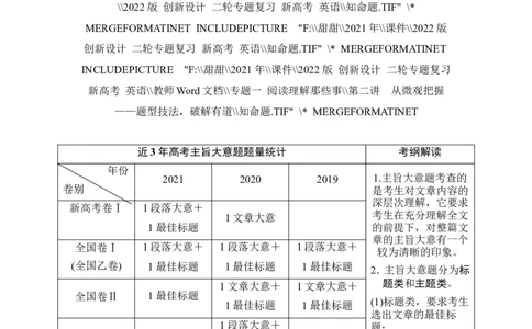 第四节主旨大意题&mdash;&mdash;逆转思维-2022年新高考英语二轮复习提分秘籍专题一：阅读理解（第二讲）_03高考英语_新高考复习资料_2022年新高考资料_2022年新高考英语二轮复习