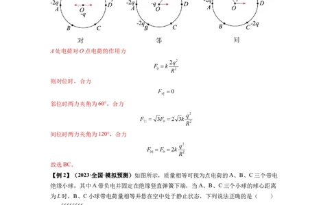 专题20电场力的性质（解析版）_04高考物理_通用版（老高考）复习资料_2024年复习资料_完2024届高考物理一轮复习热点题型归类训练