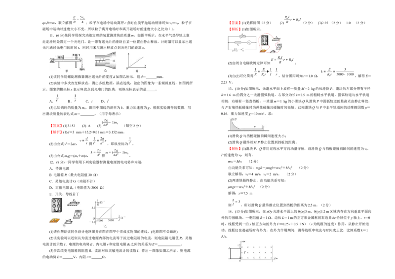 原创（新高考）福建2021届好教育云平台泄露天机高考押题卷物理教师版_04高考物理_新高考复习资料_2021年新高考资料_2021泄露天机高考押题卷