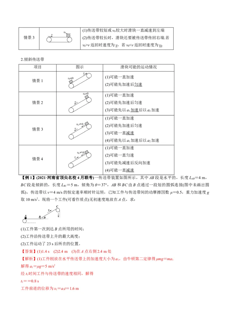 专题3.2动力学典型模型的分析讲解析版_04高考物理_新高考复习资料_2022年新高考复习资料_2022年高考物理一轮复习讲练测（新教材新高考）