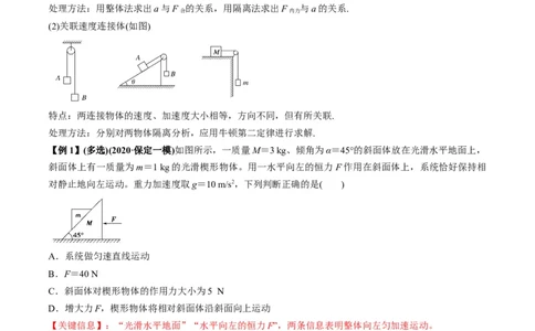 专题3.2动力学典型模型的分析讲解析版_04高考物理_新高考复习资料_2022年新高考复习资料_2022年高考物理一轮复习讲练测（新教材新高考）