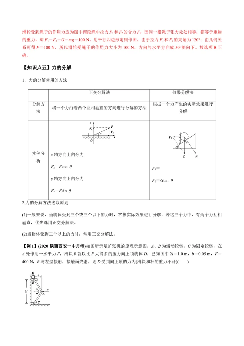专题2.1三大性质力的理解及运算及实验讲解析版_04高考物理_新高考复习资料_2022年新高考复习资料_2022年高考物理一轮复习讲练测（新教材新高考）