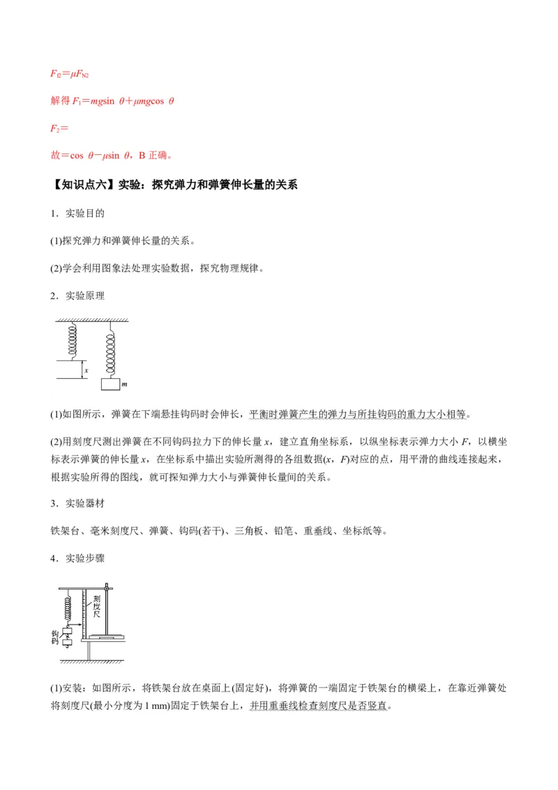 专题2.1三大性质力的理解及运算及实验讲解析版_04高考物理_新高考复习资料_2022年新高考复习资料_2022年高考物理一轮复习讲练测（新教材新高考）