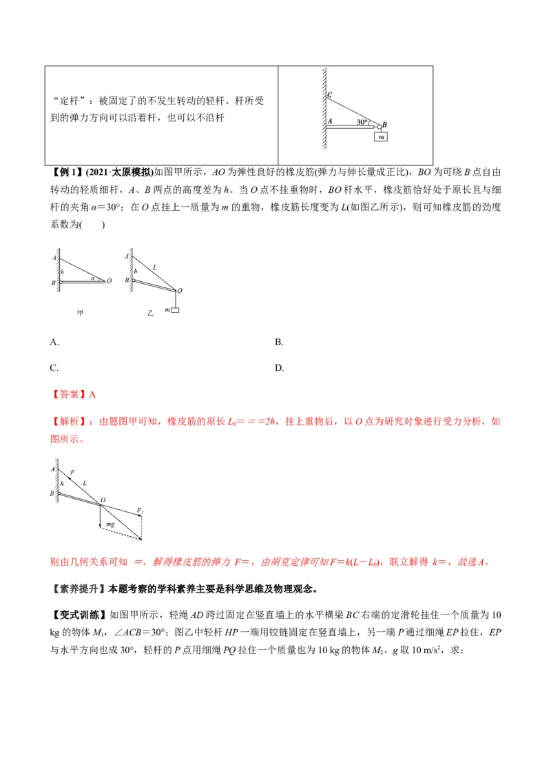 专题2.1三大性质力的理解及运算及实验讲解析版_04高考物理_新高考复习资料_2022年新高考复习资料_2022年高考物理一轮复习讲练测（新教材新高考）