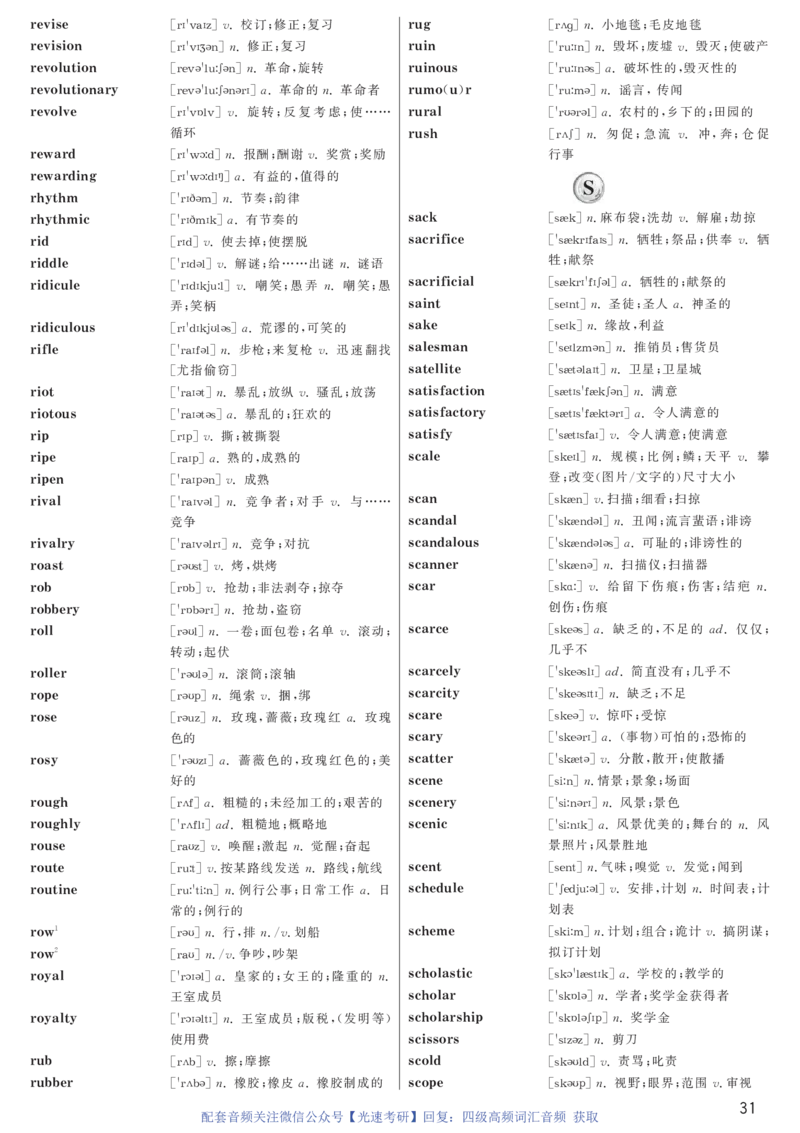 1.英语四级高频词汇带音标正序版_最新更新，视频都在这_2026、6月四级速转存易和谐_新大学英语2025.6月4.6级真题_※2.赠送：答题卡和高频词汇