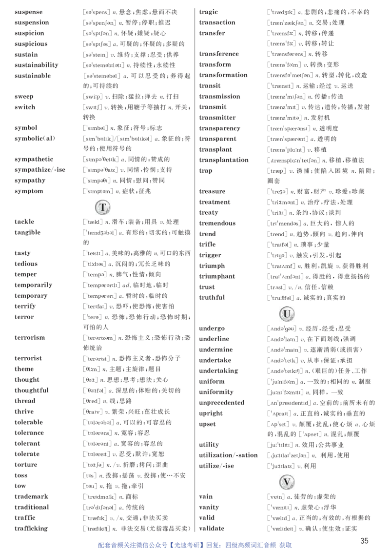 1.英语四级高频词汇带音标正序版_最新更新，视频都在这_2026、6月四级速转存易和谐_新大学英语2025.6月4.6级真题_※2.赠送：答题卡和高频词汇
