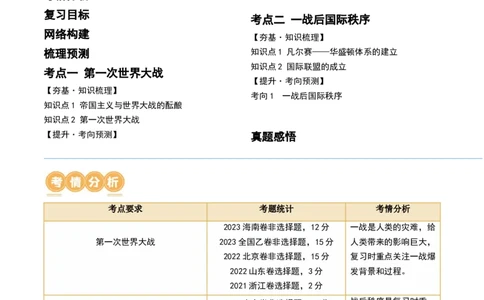 第38讲第一次世界大战与战后国际秩序（解析版）_07高考历史_新高考复习资料_2024年新高考复习资料_一轮复习资料_完2024年高考历史一轮复习讲练测(课件+讲义+练习)（新高考）_243