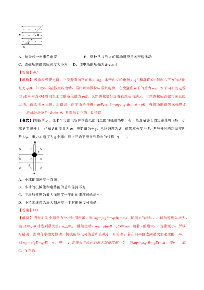 专题16带电粒子在复合场中的运动2022-2023高考三轮精讲突破训练（全国通用）（解析版）_04高考物理_通用版（老高考）复习资料_2023年复习资料_三轮复习