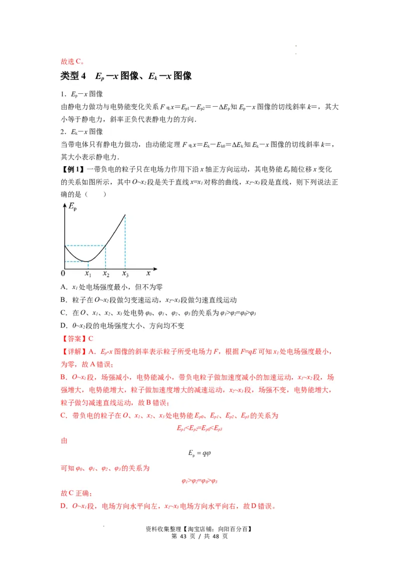 专题21电场能的性质(解析版)_04高考物理_通用版（老高考）复习资料_2024年复习资料_完2024届高考物理一轮复习热点题型归类训练