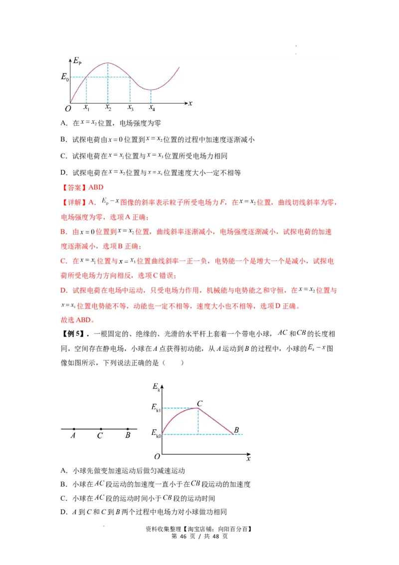 专题21电场能的性质(解析版)_04高考物理_通用版（老高考）复习资料_2024年复习资料_完2024届高考物理一轮复习热点题型归类训练