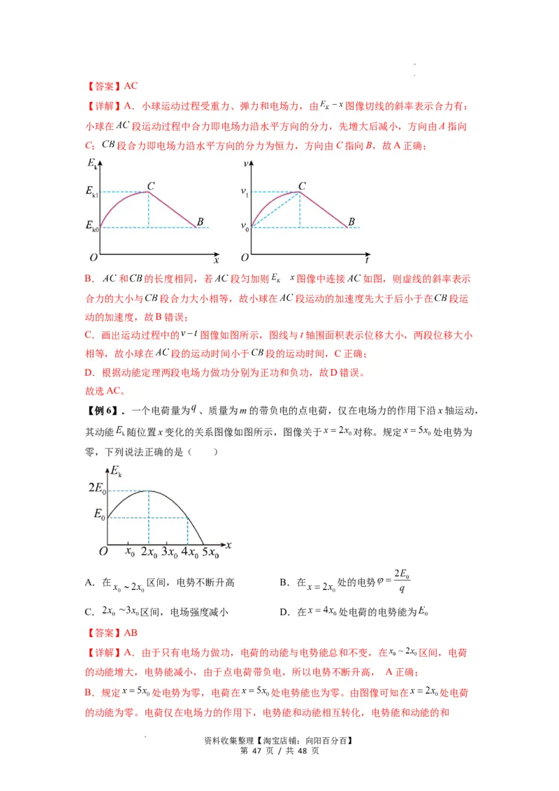 专题21电场能的性质(解析版)_04高考物理_通用版（老高考）复习资料_2024年复习资料_完2024届高考物理一轮复习热点题型归类训练