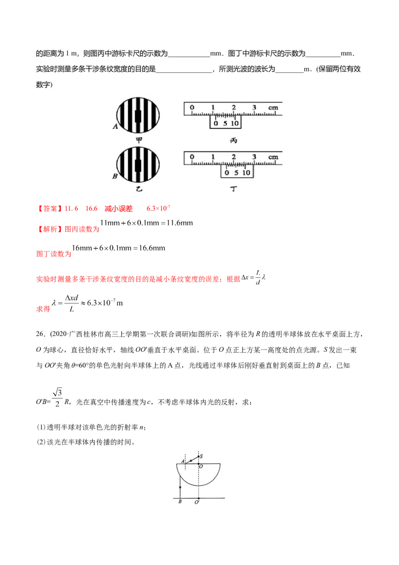 专题17光学电磁波相对论-2020年高考真题和模拟题物理分类训练（教师版含解析）_04高考物理_新高考复习资料_2022年新高考复习资料_高考物理2022年一轮复习各版本