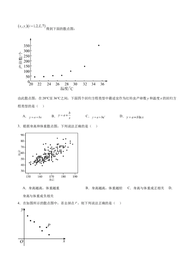 第49讲成对数据的统计分析（精讲）一轮复习讲义2024年高考数学高频考点题型归纳与方法总结（新高考通用）原卷版_02高考数学_新高考复习资料_2024年新高考资料_一轮复习资料