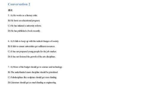 #14#--伴学图文_最新更新，视频都在这_2026，6月六级速转存易和谐_1、2025年6月六级_08.2026六级英语有道_{2}--伴学_{14}--听力伴学2023年6月第一套音频选项