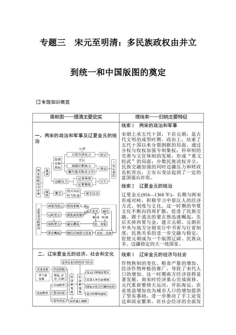 第7讲两宋的政治和军事及辽夏金元的统治_07高考历史_新高考复习资料_2023年新高考复习资料_2023新高考大一轮复习讲义_2023年高考历史一轮复习讲义（部编版新高考）_赠补充习题