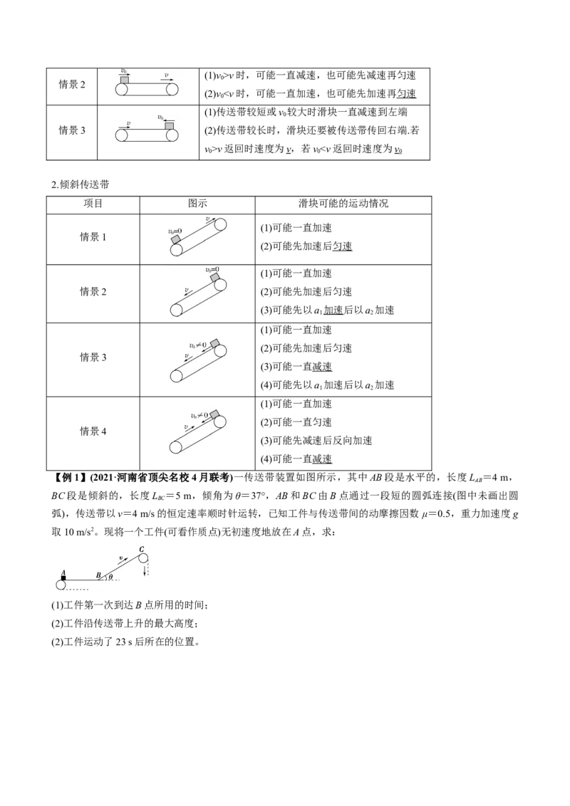 专题3.2动力学典型模型的分析讲原卷版_04高考物理_新高考复习资料_2022年新高考复习资料_2022年高考物理一轮复习讲练测（新教材新高考）