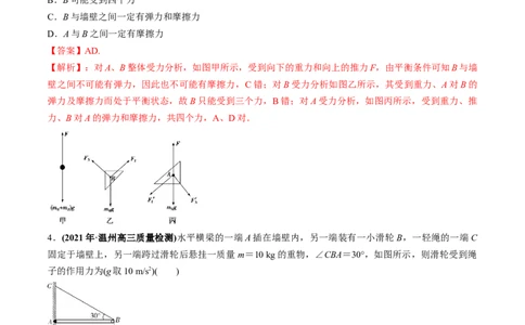 专题2.1三大性质力的理解及运算及实验练解析版_04高考物理_新高考复习资料_2022年新高考复习资料_2022年高考物理一轮复习讲练测（新教材新高考）