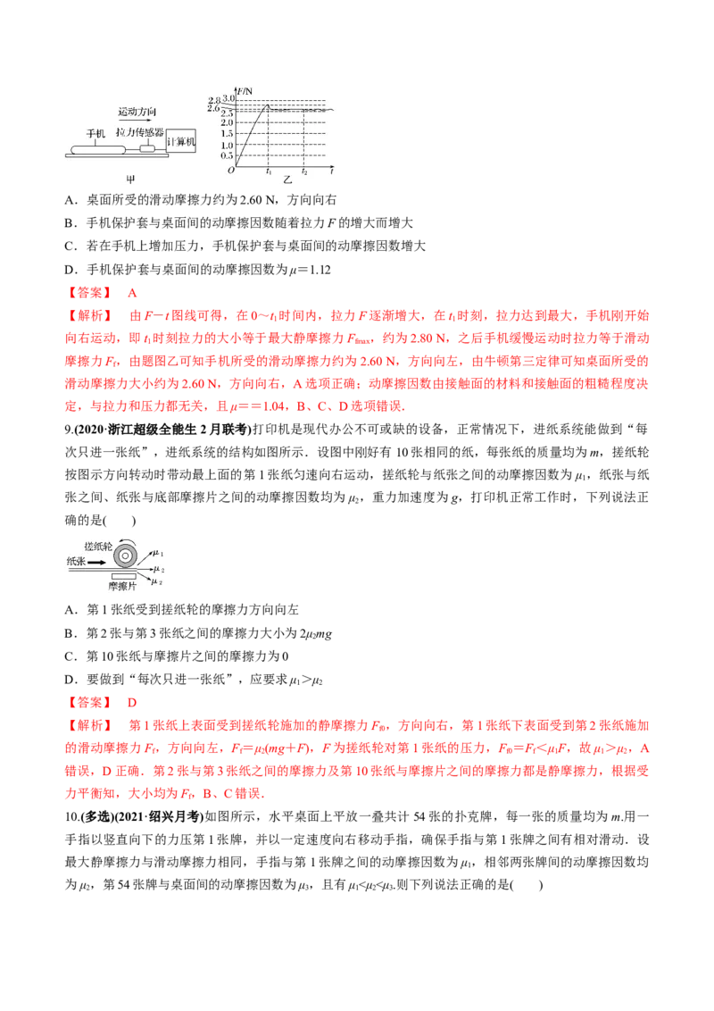 专题2.1三大性质力的理解及运算及实验练解析版_04高考物理_新高考复习资料_2022年新高考复习资料_2022年高考物理一轮复习讲练测（新教材新高考）