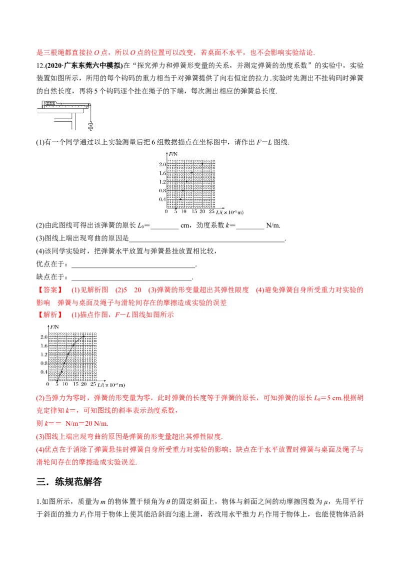 专题2.1三大性质力的理解及运算及实验练解析版_04高考物理_新高考复习资料_2022年新高考复习资料_2022年高考物理一轮复习讲练测（新教材新高考）
