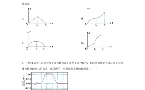 模型3运动图像模型（原卷版）_04高考物理_新高考复习资料_2024新高考复习资料_二轮复习资料_2024高考物理二轮复习80模型最新模拟题专项训练