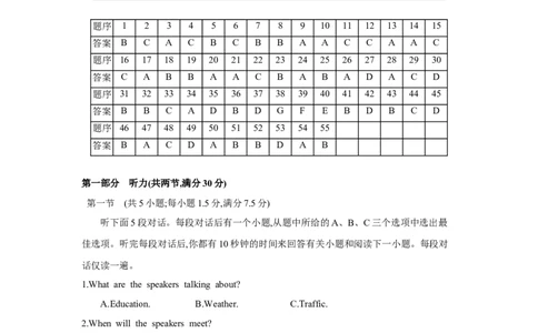第三套阶段检测(一)必修第一册_03高考英语_2025年新高考资料_一轮复习_2025年高考英语人教版一轮复习单元练(含解析，含听力原文及音频)
