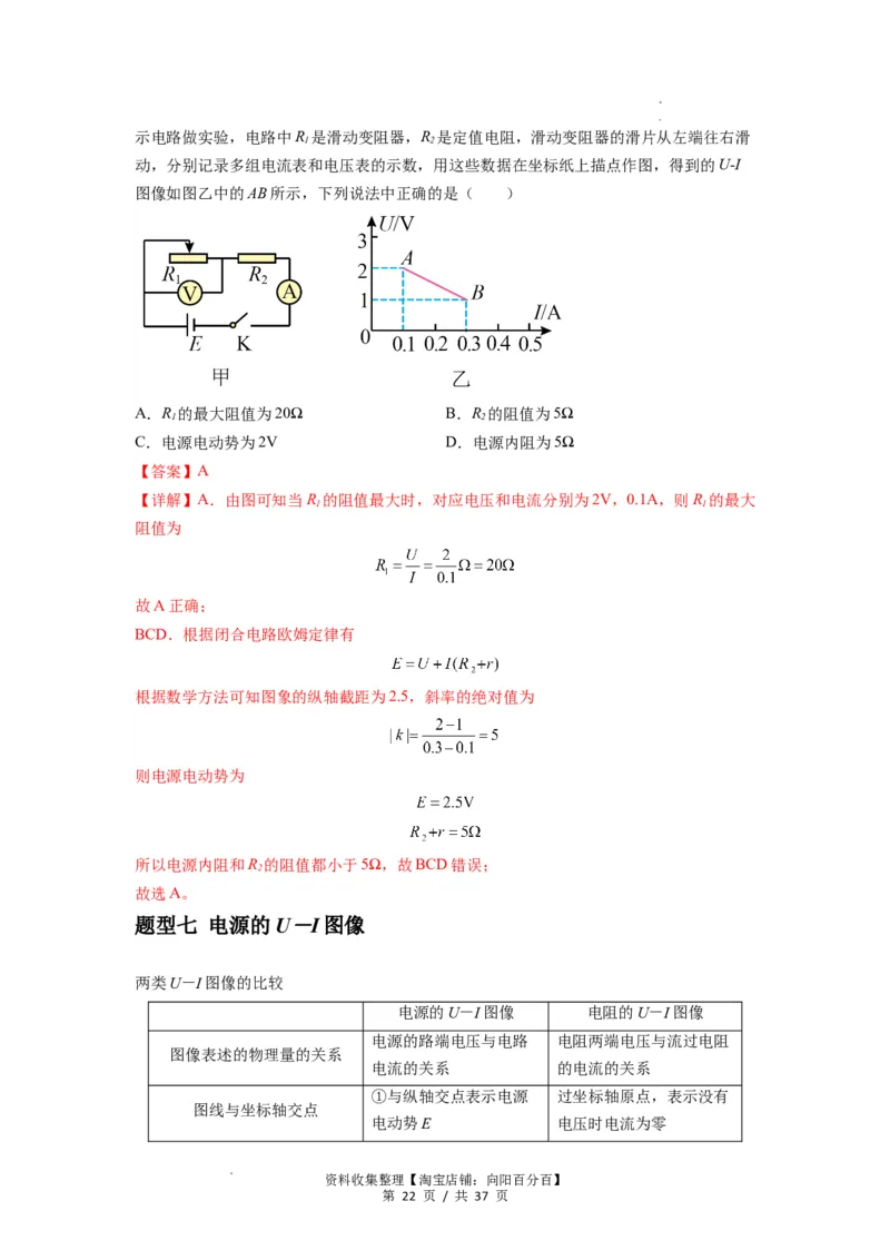 专题23电路及其应用（解析版）_04高考物理_新高考复习资料_2024新高考复习资料_一轮复习资料_完2024届高考物理一轮复习热点题型归类训练_专题23电路及其应用