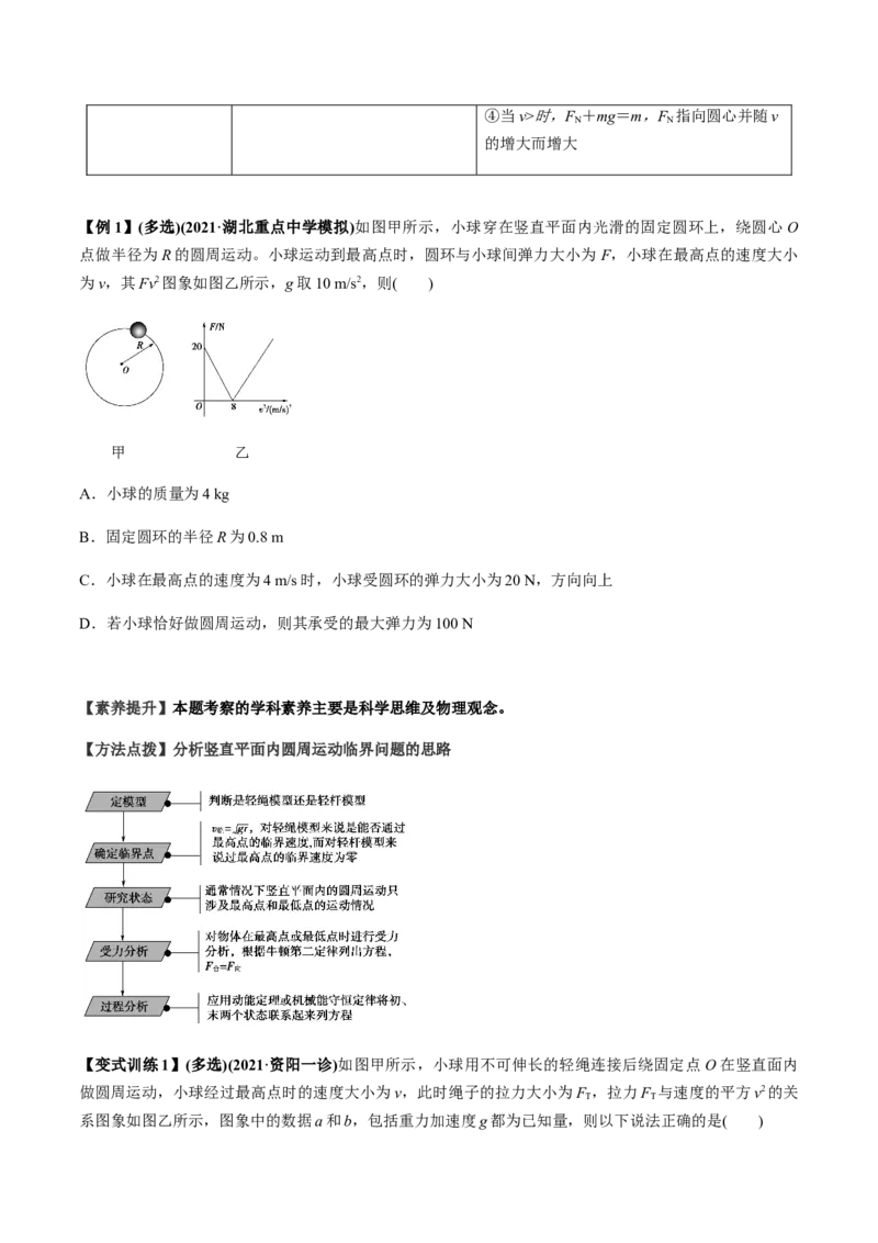 专题4.3圆周运动及应用讲原卷版_04高考物理_新高考复习资料_2022年新高考复习资料_2022年高考物理一轮复习讲练测（新教材新高考）