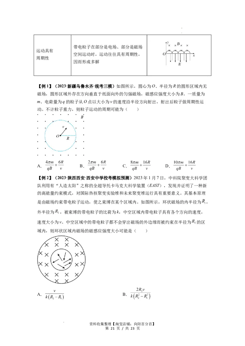 专题25带电粒子在有界匀强磁场中的运动（原卷版）_04高考物理_通用版（老高考）复习资料_2024年复习资料_完2024届高考物理一轮复习热点题型归类训练