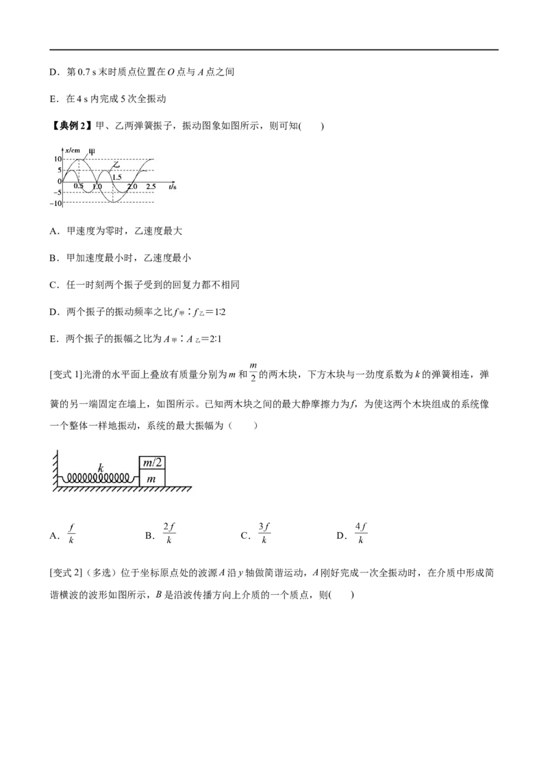 专题26机械振动与机械波2022-2023高考三轮精讲突破训练（全国通用）（原卷版）_04高考物理_通用版（老高考）复习资料_2023年复习资料_三轮复习