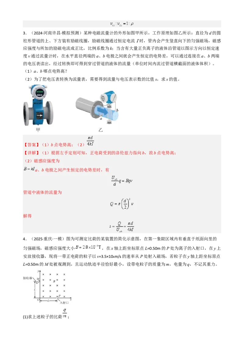 模板11-2磁场（四大题型）（解析版）_04高考物理_2025年新高考资料_二轮复习_2025年高考物理答题技巧与模板构建339420717