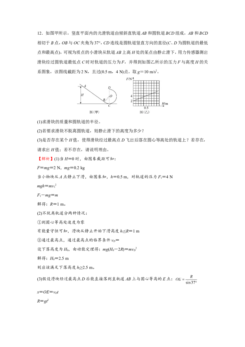 原创（新高考）2021届小题必练6圆周运动教师版_04高考物理_新高考复习资料_2021年新高考资料_2021届（新高考）高考物理小题必练_原创（新高考）2021届小题必练6圆周运动