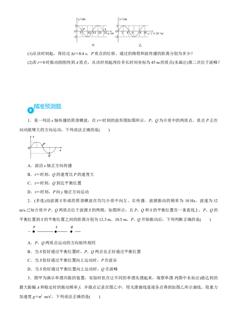 原创（新高考）2021届高考二轮精品专题五振动与波动学生版_04高考物理_新高考复习资料_2021年新高考资料_2021届（新高考）物理二轮精品专题