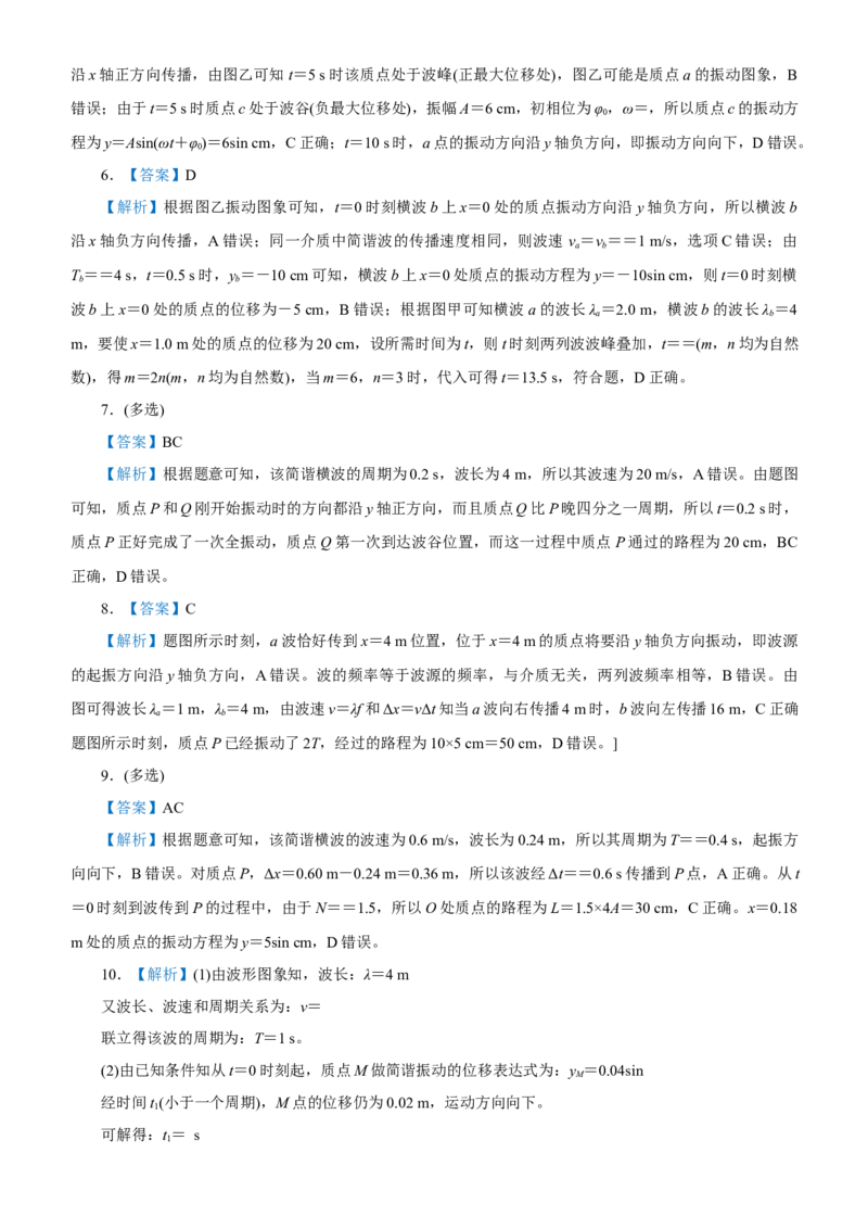 原创（新高考）2021届高考二轮精品专题五振动与波动学生版_04高考物理_新高考复习资料_2021年新高考资料_2021届（新高考）物理二轮精品专题