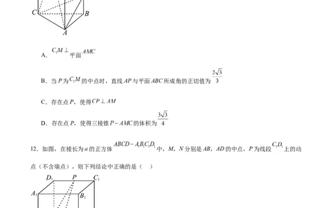 第八章立体几何（综合检测）一轮复习讲义2024年高考数学高频考点题型归纳与方法总结（新高考通用）原卷版_02高考数学_新高考复习资料_2024年新高考资料_一轮复习资料