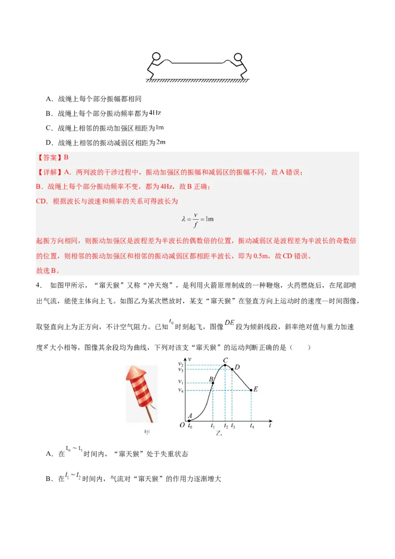 信息必刷卷01（安徽专用）（解析版）_04高考物理_2025年新高考资料_2025考前信息卷_2025年高考物理考前信息必刷卷（安徽专用）3442768