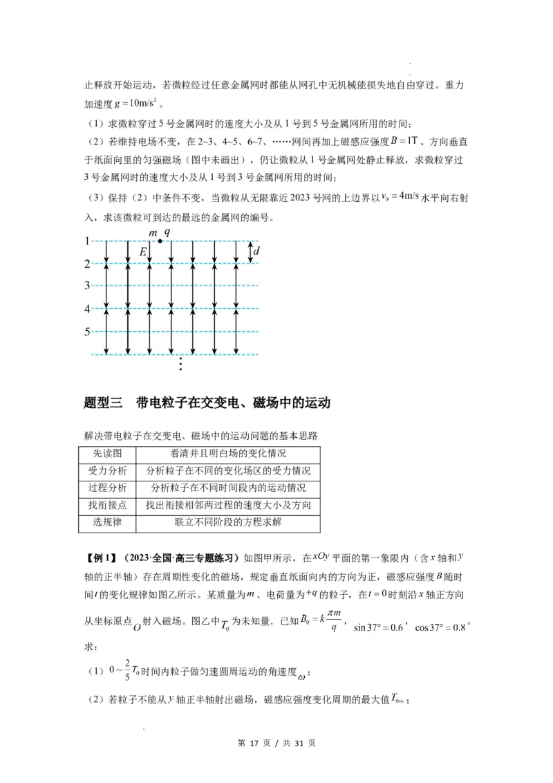 专题26带电粒子在复合场中的运动（原卷版）_04高考物理_新高考复习资料_2024新高考复习资料_一轮复习资料_完2024届高考物理一轮复习热点题型归类训练