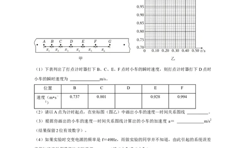 实验1力学实验（原卷版）_04高考物理_2025年新高考资料_二轮复习_模型与方法2025届高考物理二轮复习热点题型归类340322924