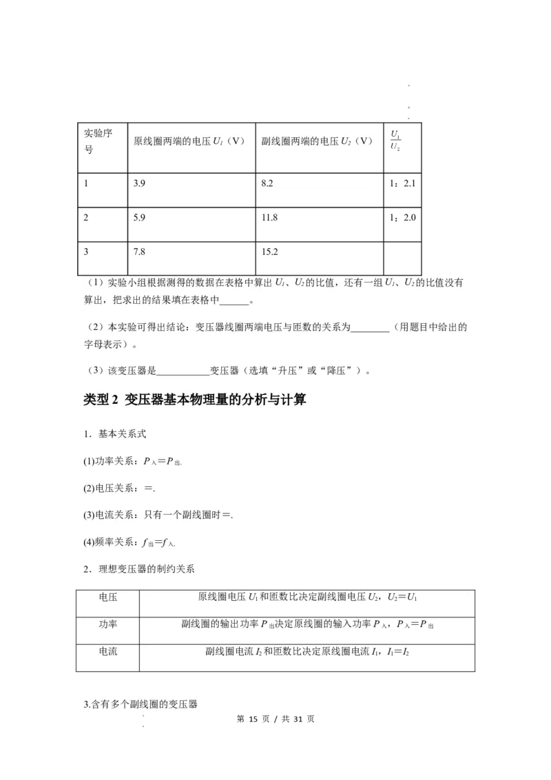 专题30交变电流与变压器（原卷版）_04高考物理_新高考复习资料_2024新高考复习资料_一轮复习资料_完2024届高考物理一轮复习热点题型归类训练_专题30交变电流与变压器