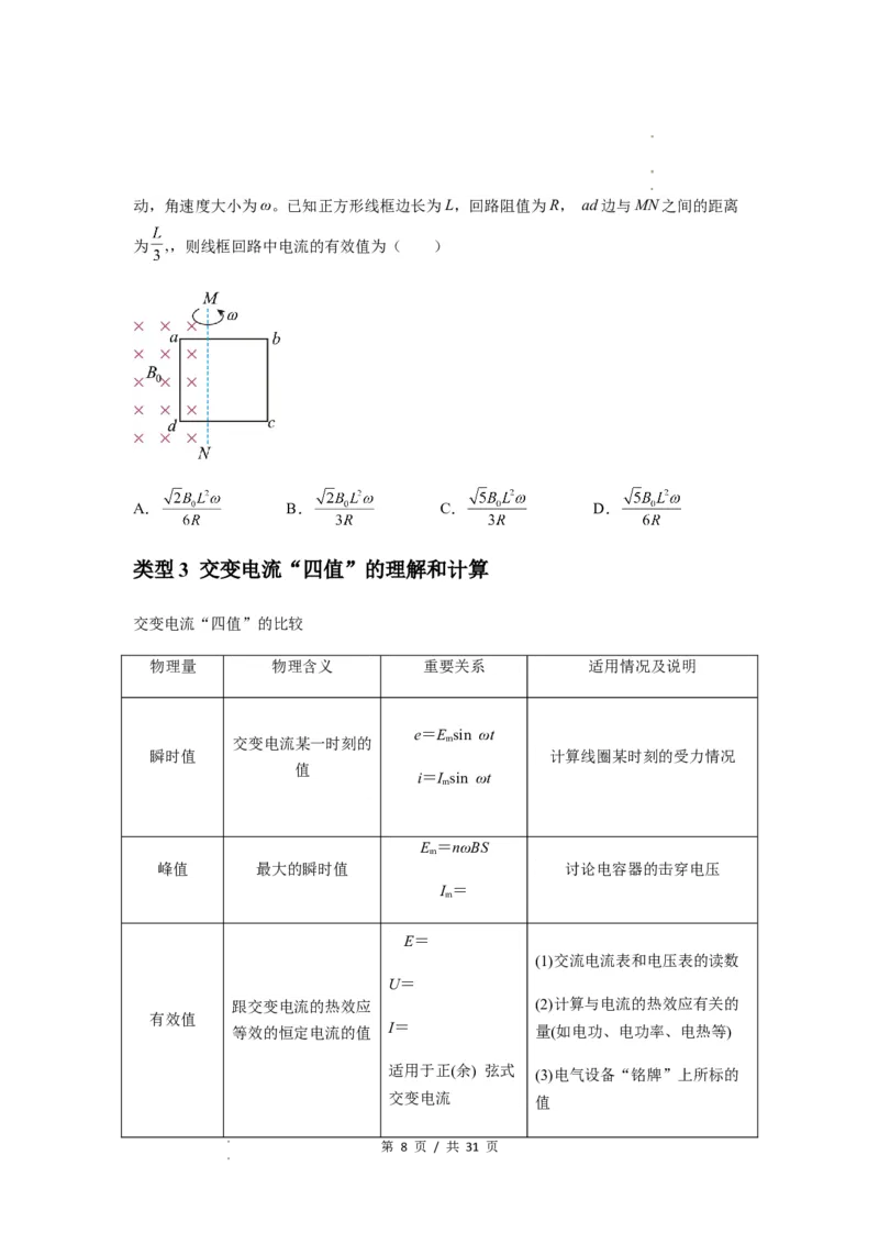 专题30交变电流与变压器（原卷版）_04高考物理_新高考复习资料_2024新高考复习资料_一轮复习资料_完2024届高考物理一轮复习热点题型归类训练_专题30交变电流与变压器