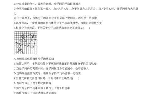 专题15.1分子动理论练原卷版_04高考物理_新高考复习资料_2022年新高考复习资料_2022年高考物理一轮复习讲练测（新教材新高考）