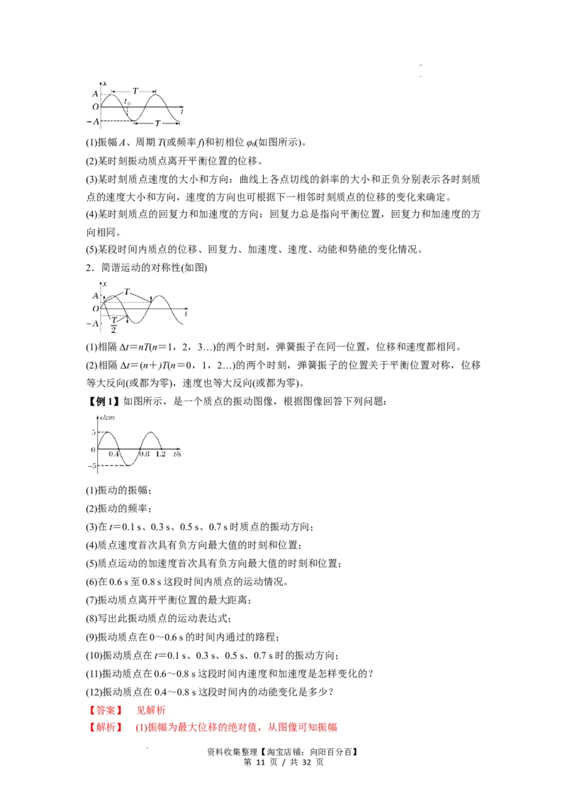 专题18机械振动（解析版）_04高考物理_新高考复习资料_2024新高考复习资料_一轮复习资料_完2024届高考物理一轮复习热点题型归类训练_专题18机械振动